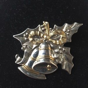 Vintage Best Signed Christmas Bells Pin/Pendant